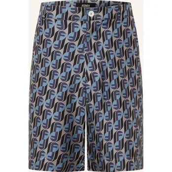 Pánské kraťasy Fendi Pánské Hedvábné Šortky, šedá / černá / modrá, 50