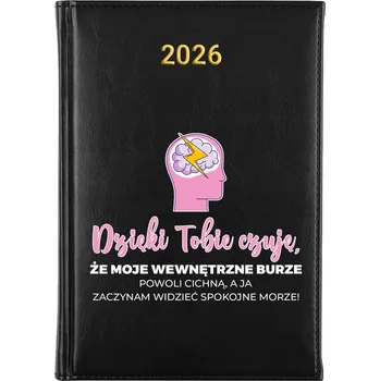 Kalendář Knižní kalendář 2026 A5 FunnyCase černý