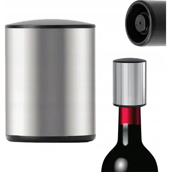 VAKUOVÁ ZÁTKA NA VÍNO LAHVE ŠAMPAŇSKÉHO STŘÍBRNÁ