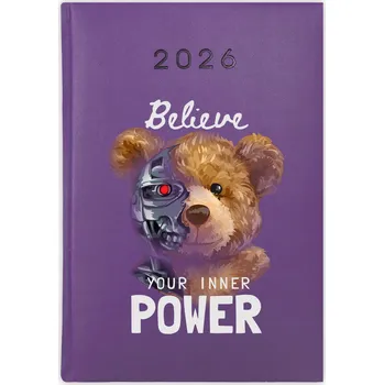 Kalendář Knižní kalendář 2026 A5 FunnyCase fialový