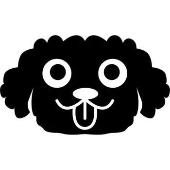 Samolepicí dekorace na vozidlo Samolepka na auto - psí hlava, grafika