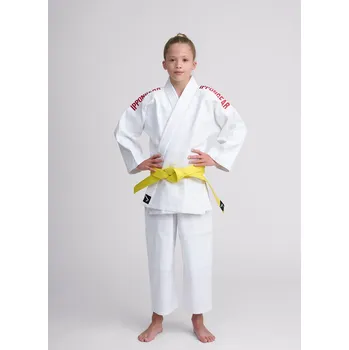 Kimono DĚTSKÉ judo kimono gi IpponGear NXT - (White)/RED + bílý pásek Velikost: 130 cm