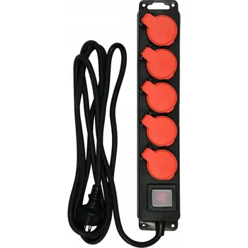 Napájecí kabel Prodlužovací Kabel lišta Yato 3 m 5 ks černá