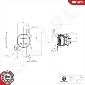 Zavěšení motoru Zavěšení motoru ESEN SKV 75SKV294