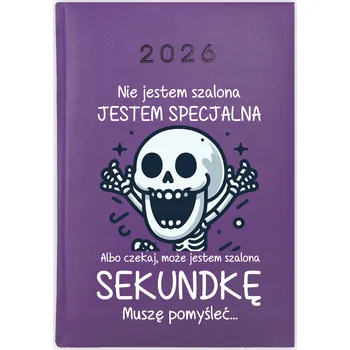 Kalendář Knižkový kalendář 2026 A5 Cute Cups fialový