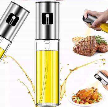 Nádoba na olej a ocet ROZPRAŠOVAČ NA OLEJ A OCET DÁVKOVAČ VE SPREJI SKLENĚNÁ NÁDOBA 100 ML