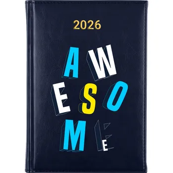 Kalendář Knižkový kalendář 2026 A5 FunnyCase modrý