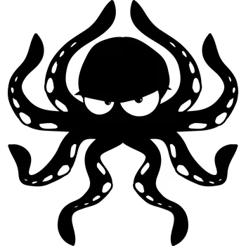 Samolepicí dekorace na vozidlo Samolepka na auto - Zlá chobotnice 2D