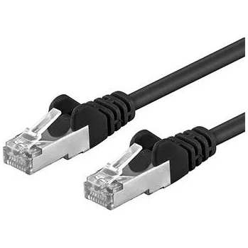 Síťový kabel Premiumcord Patch kabel CAT6a S-FTP, RJ45-RJ45, AWG 26/7 5m černá