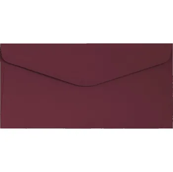 Obálka Ozdobná obálka DL na pozvánky, hladká, BORDOVÁ, balení 10 ks