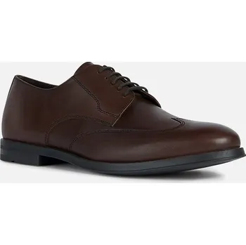 Pánské polobotky Pánské společenské boty GEOX DECIO TMAVĚ HNĚDÁ 42