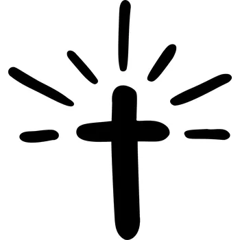 Samolepicí dekorace na vozidlo Samolepka na auto kříž víra Bůh