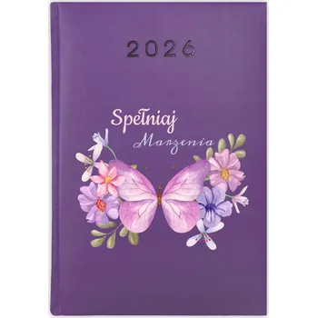 Kalendář Knihový kalendář 2026 A5 fialový