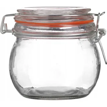 Dóza na potraviny Dóza skleněná hermetická kulatá 450ml