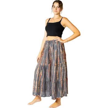 Dámské kalhoty Batikovaná kalhotová sukně Yana Grey 3/4, šedá, Sittar UNI