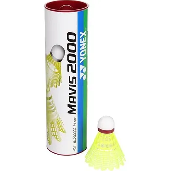 Badminton YONEX Multipack 2 ks Mavis 2000, červený, tuba 6 ks