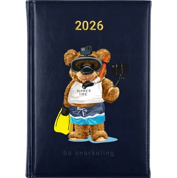 Kalendář Knižkový kalendář 2026 A5 FunnyCase modrý