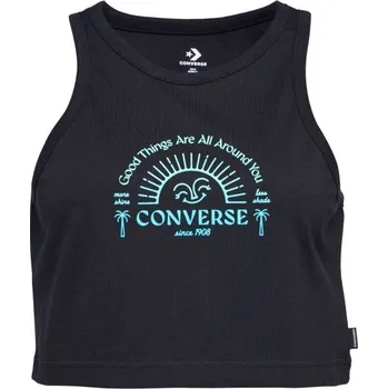 Dámský top Converse GOOD VIBES M Černá, Světle modrá