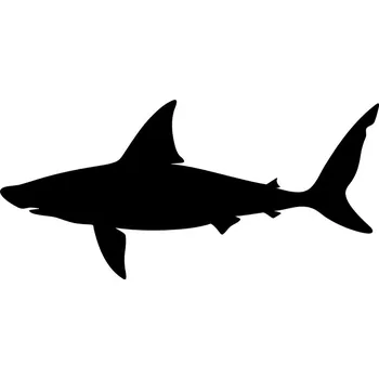 Samolepicí dekorace na vozidlo Samolepka na auto žralok bílého