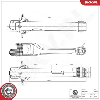 Zavěšení motoru Zavěšení motoru ESEN SKV 75SKV337