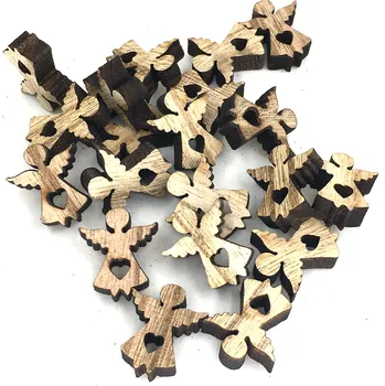 Vánoční dekorace Dekorace, dřevěný ANDĚL, cca 2x2.5cm, 50ks/bal.