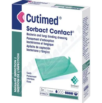 Krytí na ránu Cutimed Sorbact Cont.ant.kr.7x9cm roz.17x28cm5ks