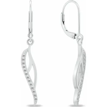 Náušnice Brilio Silver Půvabné stříbrné náušnice se zirkony EA270W + 2 měsíce na vrácení zboží