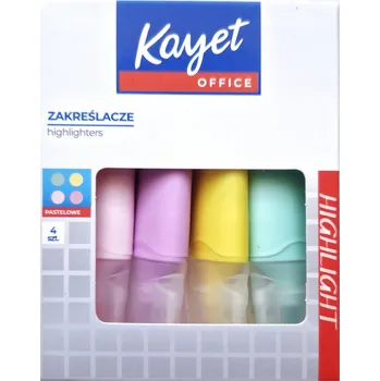 Zvýrazňovač Kayet pastelové zvýrazňovače 4 kusy zvýrazňovač