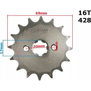 Řetězová sada pro motocykl PŘEDNÍ ROZETA 428-16z ATV 110 ROB