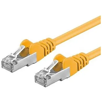 Síťový kabel Premiumcord Patch kabel CAT 6a S-FTP, RJ45-RJ45, AWG 26/7 0,25m žlutá
