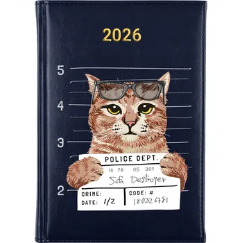 Kalendář Knižkový kalendář 2026 A5 FunnyCase modrý