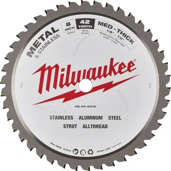 Pilový kotouč Pilový kotouč na kov MILWAUKEE CSB P M 203 mm 5/8" 42 zubů 48404515