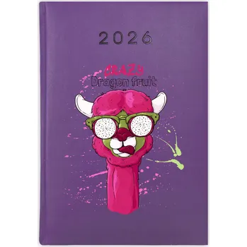 Kalendář Knihový kalendář 2026 A5 fialový