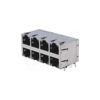 Elektroinstalační materiál Zásuvka RJ45 PIN 8 Kat 5e zlacený Uspořádání výv 8p8c póly 8