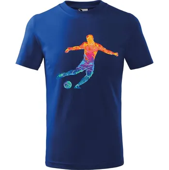 Dětské tričko Fotbalista a míč Velikost: 158/12 let, Barva trička: Královsky modrá