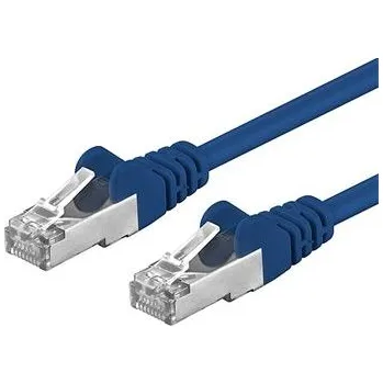 Síťový kabel Premiumcord Patch kabel CAT6a S-FTP, RJ45-RJ45, AWG 26/7 0,25m modrá