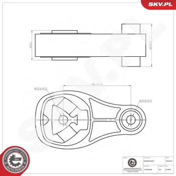 Zavěšení motoru Zavěšení motoru ESEN SKV 75SKV074