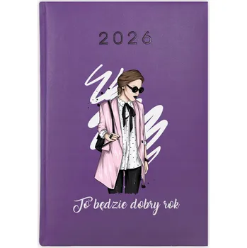 Kalendář Knihový kalendář 2026 A5 fialový