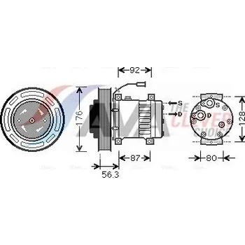 Kompresor klimatizace Kompresor, klimatizace AVA 45057005