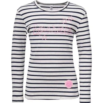 Dívčí triko Lewro KARIA 116/122 Šedá, Tmavě modrá, Růžová