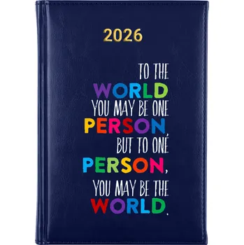 Kalendář Knižní kalendář 2026 A5 modrý