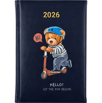 Kalendář Knižkový kalendář 2026 A5 FunnyCase modrý