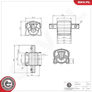 Zavěšení motoru Zavěšení motoru ESEN SKV 75SKV129