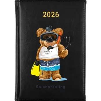 Kalendář Knižní kalendář 2026 A5 FunnyCase černý