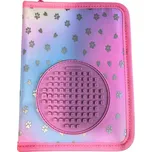 Pixie crew Jednopatrový penál, růžová, Srdce a tlapky 50 pixelů Pixie Crew