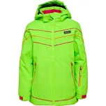 Dívčí lyžařská bunda TRIMM RITA 116 Reflexní neon, Černá, Červená