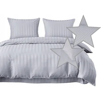 Povlečení Povlečení z damašku 160x200 DELIKÁTNÍ STŘÍBRNÁ STYLOVÉ POHODLÍ SPÁNKU