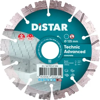Vrták Diamantový kotouč 125 mm Distar Technic Advanced