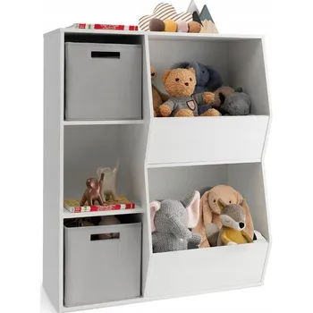 Knihovna Regál Costway 77 cm x 93,5 cm x 33 cm bílý