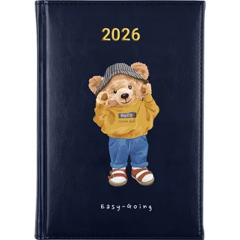 Kalendář Knižkový kalendář 2026 A5 FunnyCase modrý